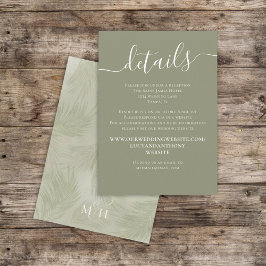 Boho Handflatan Löv Botaniskt Foliage QR Kodinform Tilläggskort