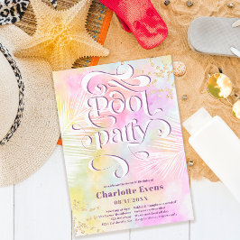 Boho handflatan roligt bassäng party, manussnurrar inbjudningar