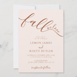 Boho Handskriftlig nedgång i Kärlek Bröllop Inbjudningar