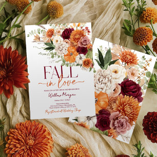Boho Harvest Fall i Kärlek Inbjudningskort för möh