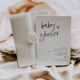 Boho Heart Baby Shower Party-inbjudan E100 Inbjudningar