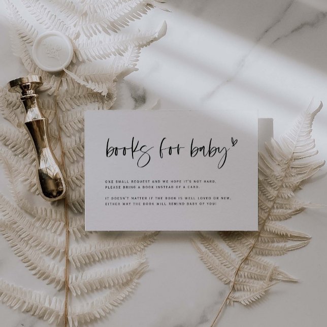 Boho Heart Bokar for Baby Shower Request Card E100 Anteckningskort (Skapare uppladdad)