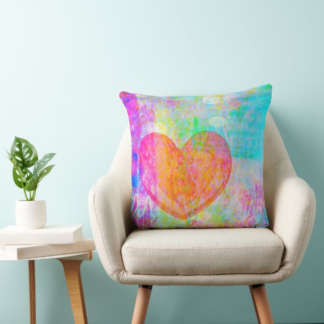 Boho Heart Collage Kudde (Stol)