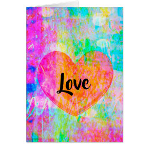 Boho Heart Kärlek Hälsningskort