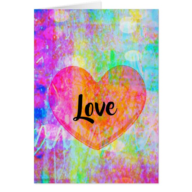 Boho Heart Kärlek Hälsningskort (Framsidan)