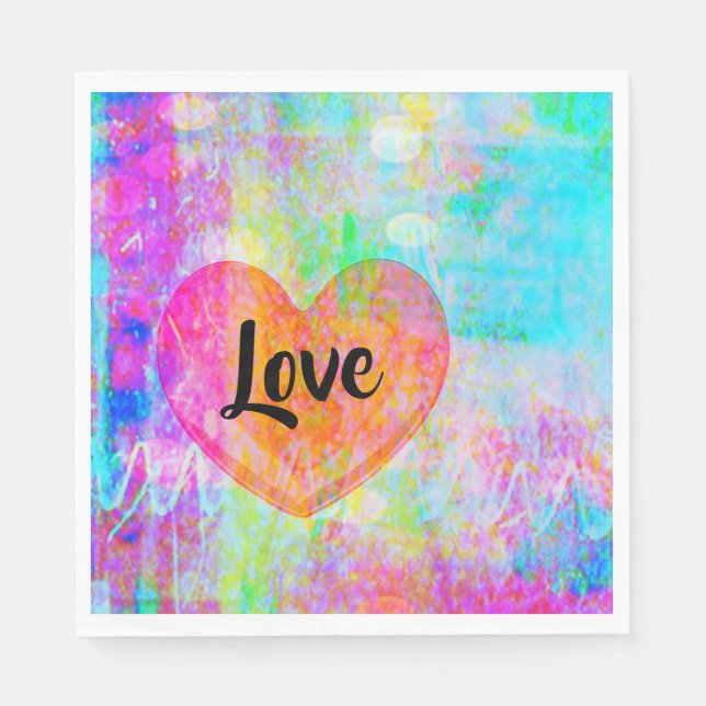 Boho Heart Kärlek Pappersservett (Framsidan)