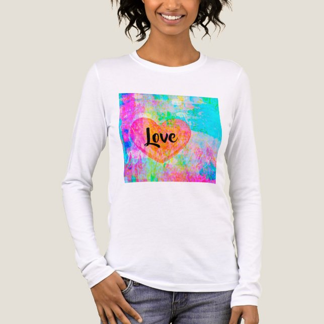 Boho Heart Kärlek T Shirt (Framsida)