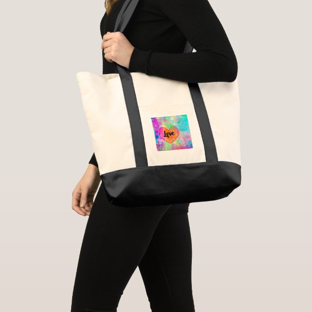 Boho Heart Kärlek Tygkasse (Framsida (produkt))