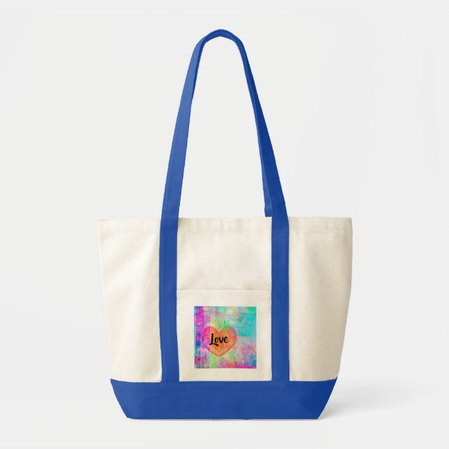 Boho Heart Kärlek Tygkasse (Framsidan)
