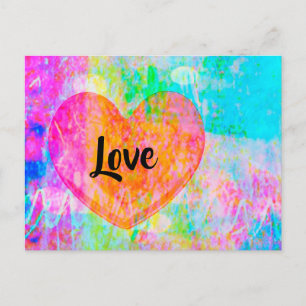 Boho Heart Kärlek Vykort