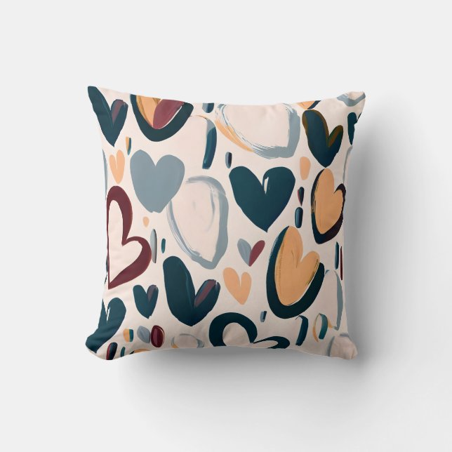 Boho Heart Mönster Kudde (Framsida)