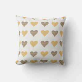 Boho Hearts Mönster Pillow Kudde