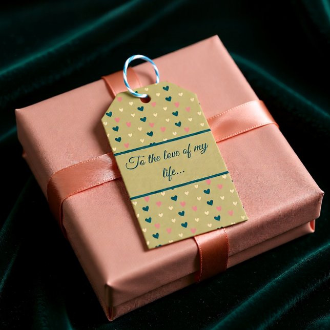 Boho Hearts och Kärlek Presentetikett (Boho Heart Pattern Valentine’s Gift Tags)