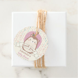 Boho Hedgehog Tribal Pastel Arrow Kön Neutral Gåvor Etiketter