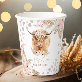 Boho Heliga Cow Highland Pampas 1st First Birthday
