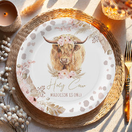 Boho Heliga Cow Highland Pampas 1st First Birthday