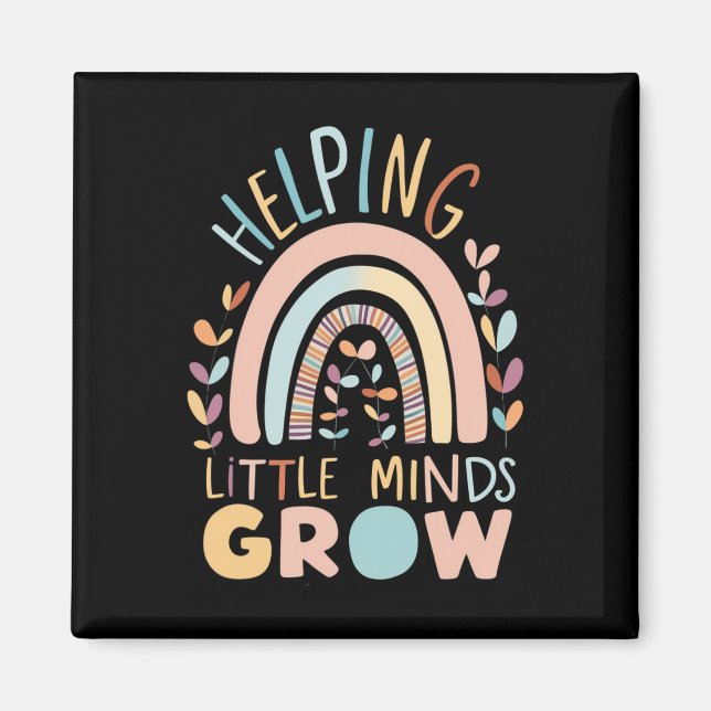 Boho Helping Little Minds Grow Teac Magnet (Framsidan)