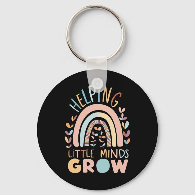 Boho Helping Little Minds Grow Teac Nyckelring (Framsida)