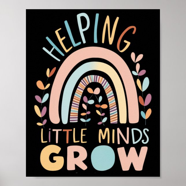 Boho Helping Little Minds Grow Teac Poster (Framsidan)