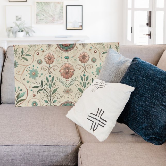 Boho Herb Mönster Fleecefilt (Skapare uppladdad)