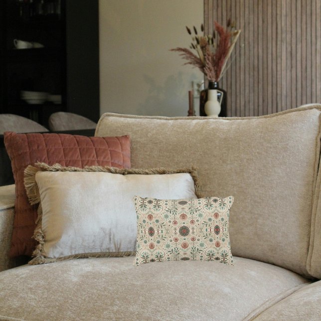 Boho Herb Mönster Lumbar Prydnadskudde (Skapare uppladdad)