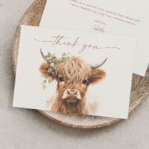 Boho Highland Cow Neutralt Par Baby Shower