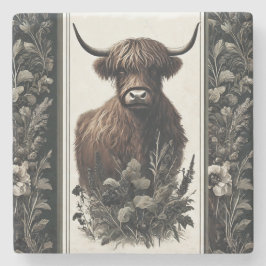 Boho Highland Cow Stenunderlägg