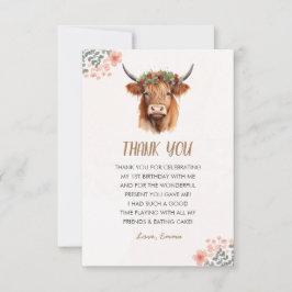 Boho Highland Cow Tack Kort