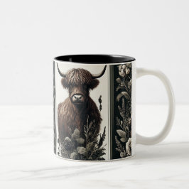 Boho Highland Cow Två-Tonad Mugg