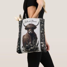 Boho Highland Cow Tygkasse