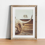 Boho Highland Cow Wall Art Poster<br><div class="desc">Boho Highland Cow Wall Art är en underbar neutralt eller dekoration för bondgårdar.</div>