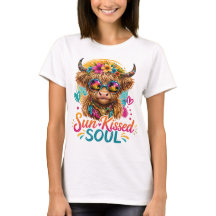 Boho Highland Ko Sun Kyssad Själ Grafik