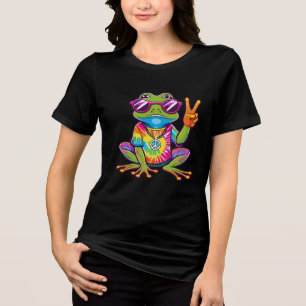 Boho Hippie 60-70-tals Fredstecken T Shirt