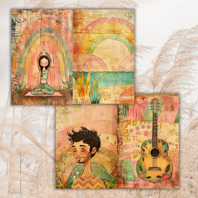 Boho Hippie Colorful Animals Sunk Journal Papper (Skapare uppladdad)
