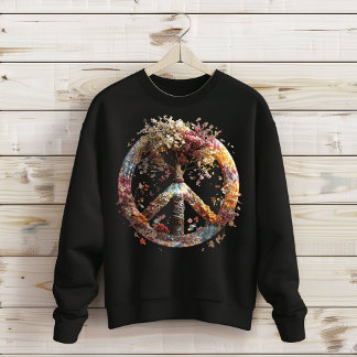 Boho Hippie Fredstecken Sweatshirt T Shirt