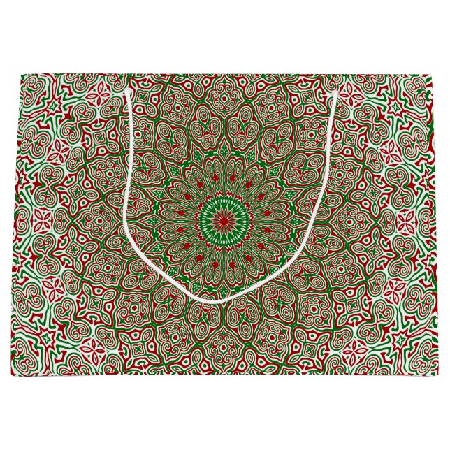 Boho Hippie Funky Trippy Ornate jul Mandala (Framsidan)