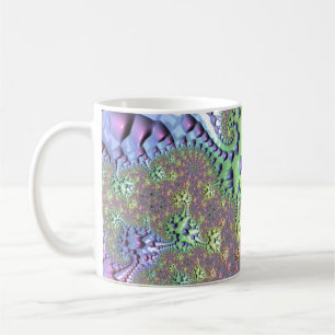 Boho Hippie Groovy Shiny Colorful Rainbow Fractal Kaffemugg