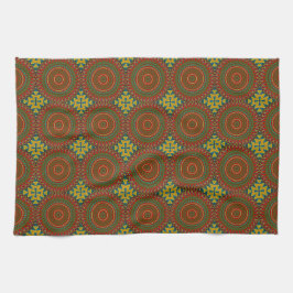 Boho Hippie Red Gult Blue Vintage Tribal Ethnic Kökshandduk