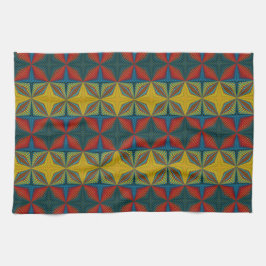 Boho Hippie Red Gult Blue Vintage Tribal Ethnic Kökshandduk