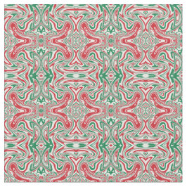Boho Hippie Trippy Retro Swirly jul Mönster Tyg