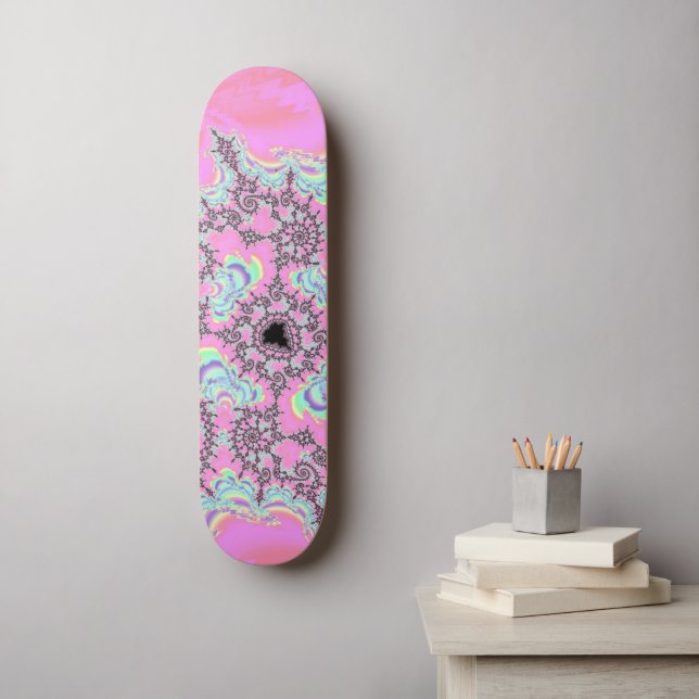 Boho Hippie Unicorn Pastel Mandelbrot Fractal Mini Skateboard Bräda 18,5 Cm (Väggkonst)
