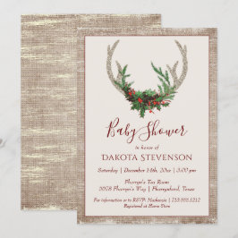 Boho Hjort Antlers | Rustik Baby Shower Inbjudningar