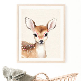 Boho Hjort Nursery Poster