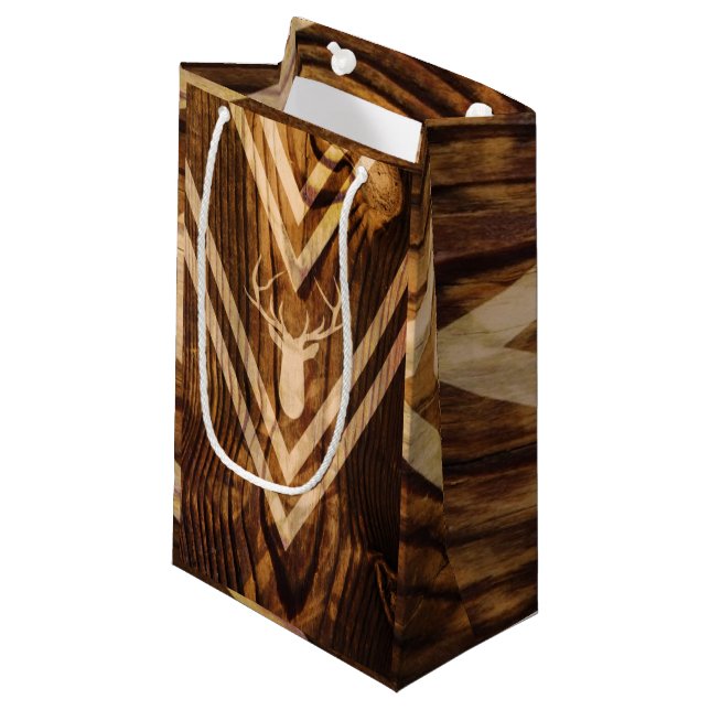 Boho hjort på lantligt trä (Framsidan Vinklad)