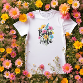 Boho Hobo-blombouquet-design T Shirt