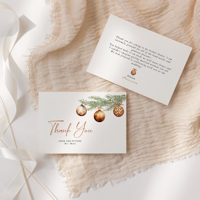 Boho Holiday Bridal Shower Vinter Tack Kort (Skapare uppladdad)