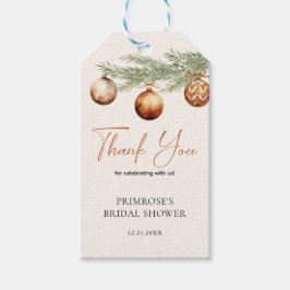Boho Holiday Bridal Shower Vinterpresenter Presentetikett
