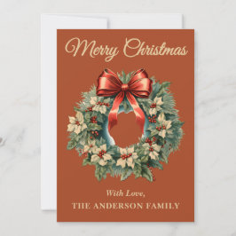Boho Holly Berry-Helgdag för julkransar Julkort