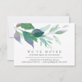 Boho Home Flytta Announcement Watercolor Löv