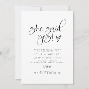 Boho hon sa ja förlovningsfest inbjudningar